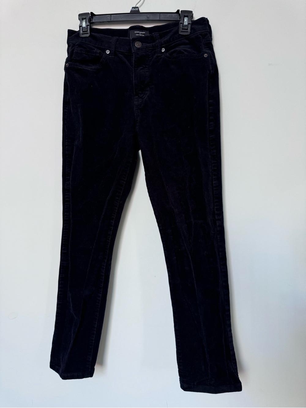 NWOT Banana Republic Black High-Waist Corduroy Pants
